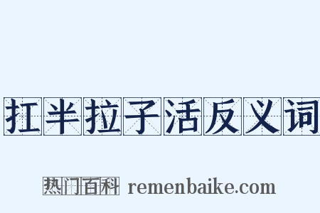 扛半拉子活反义词是什么意思的图片